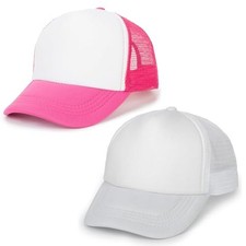 Kids-Girls Trucker-Hat Adjustable-Baseball-Cap Toddler-Boys 2-6 Years Red white