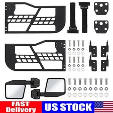 2 X For 1997-2006 Jeep Wrangler Tj 2-door Tubular Doors Tube Half Door W Mirror