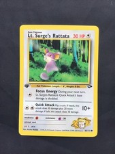 Pokemon Cards: Gym Challenge 1st Edition Common: Lt. Surge's Rattata 85/132