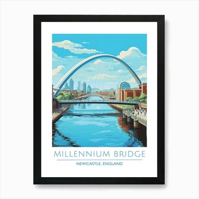 Millennium Bridge Art Print Framed Wall Art Poster Canvas Print Picture