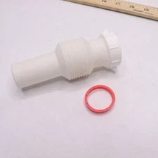 Form N Fit Slip-Joint Sink Drain Tailpiece Extension Tube White Plastic