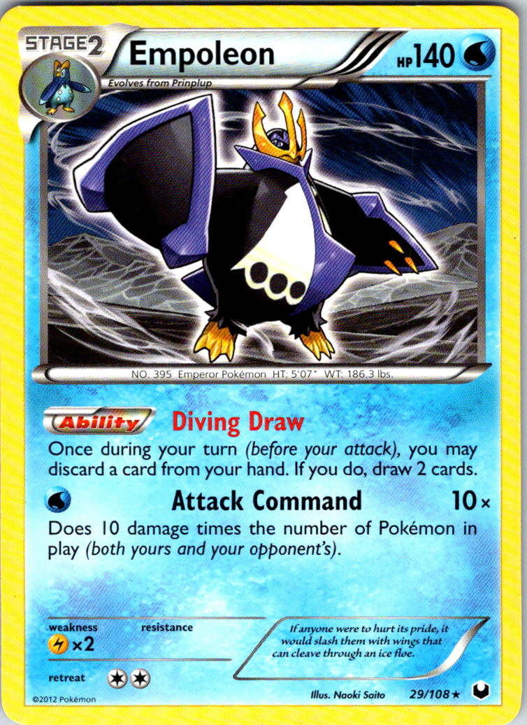 Empoleon 29/108 Dark Explorers Holo Rare 2012 NM