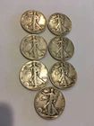 New ListingLOT OF 7 Walking Liberty Half Dollar - 90% Silver  Various Years