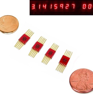 4pcs 7 segment LED Display Numeric Symbol 3mm Red ALS314 AL304 SEL620 Gold USSR