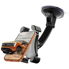 ToughTested Mammoth Windshield Mobile Mount for Truck, Double-Ribbed Goosenec...