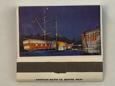 The Ship Restaurant Full Matchbook Lynnfield Massachusetts Weddings Reunions Old