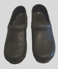 Dansko Professional Clogs Womens 38 Black Matte Slip On Chunky Nursing Work