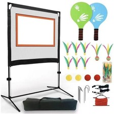 Badminton Set with Net Stand, Complete Game Set for Indoor and Outdoor Play, Inc