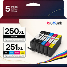 PGI250XL CLI251XL Ink Cartridge 5 Combo Pack Replacement for MX922 MX920 IX6820