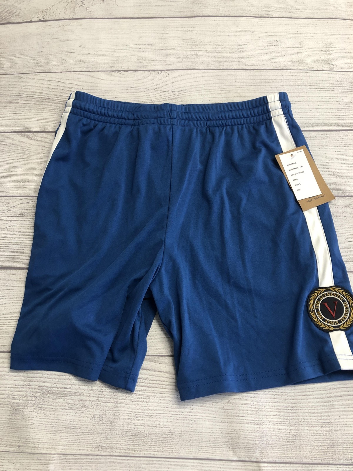 Vans Solo Shorts Womens Small Blue Side Stripe Embroidered A