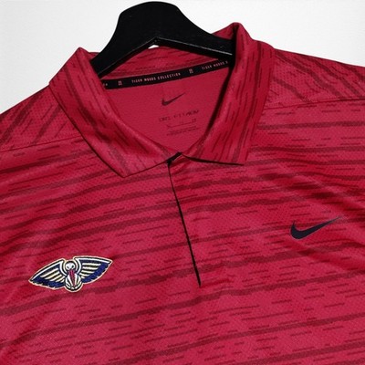 Nike Tiger Woods Dri-FIT ADV Golf Polo Mens XL Red Black Pelican Logo DH0789-687