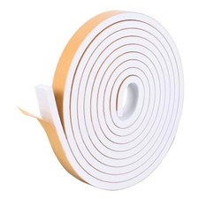 Self Adhesive Foam Tape Weatherstrip High Density Foam 1/2in x 1/4in x 16.5Ft