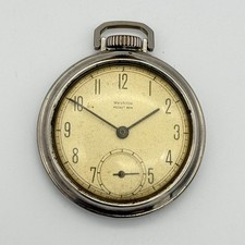Vintage WESTCLOX Pocket Ben Pocket Watch, Silver Tone, Missing Back - For Parts