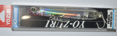 yo zuri 3d prism inshore saltwater pencil popper 5.4'' 1oz r1433-hgsh ghost shad