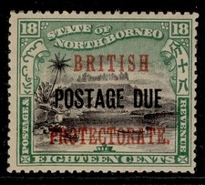 NORTH BORNEO EDVII SG D48, 18c black & green, M MINT. Cat &pound;28.