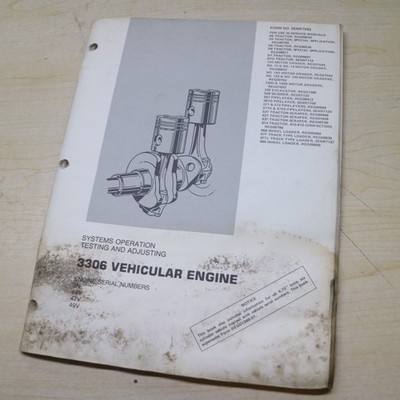 CAT 3306 Diesel Engine System Operation Testing Service Manual shop d7 977 12g