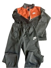Nike Boys Therma Dri Fit Jacket pants 2 Piece Set Gray/orange 6-7 Years