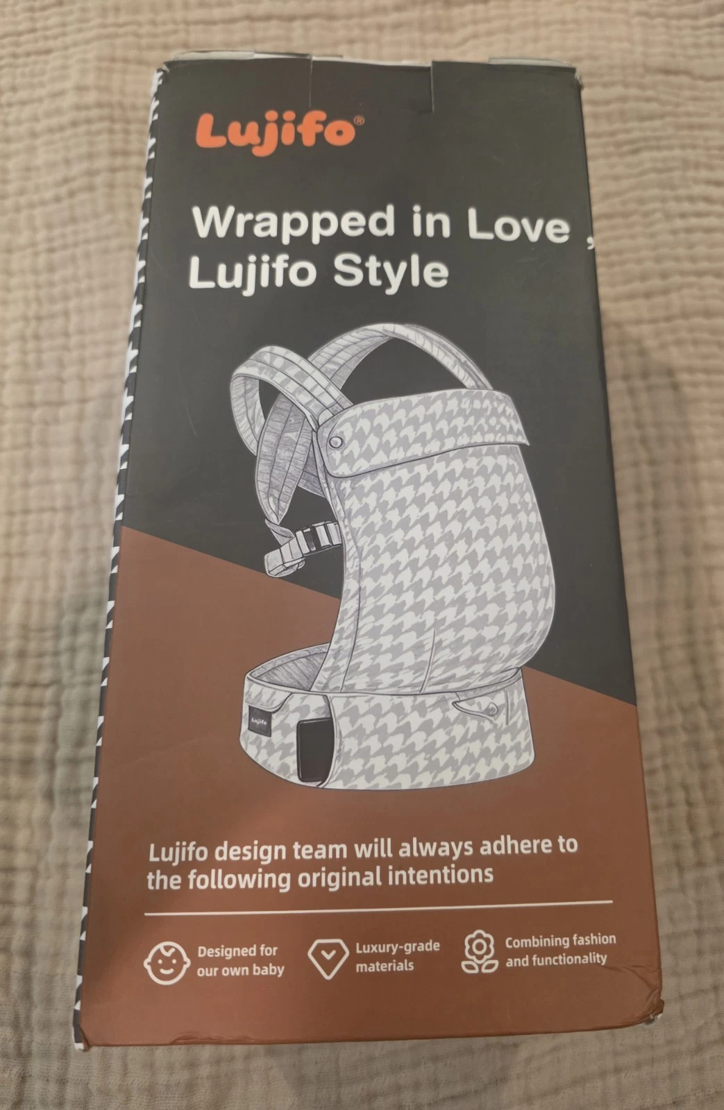 Lujifo Ergonomic Baby Carrier Newborn to Toddler – 4-in-1 Adjustable Khaki