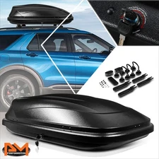 Universal Crossbar Roof Rack Mounted Luggage Carrier Cargo Storage Box w/Keys