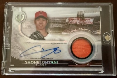 2022 Topps Tribute Stadium Signature Relics #TSSSO Shohei Ohtani #/50 Autograph