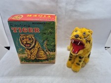 VINTAGE Alps Wind Up Mechanical Roaring Tiger Japan Boxed Works Rare