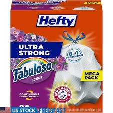 Ultra Strong 13 Gallon Kitchen Trash Bags Fabuloso Scent Odor Control 80 Count