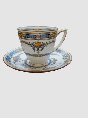 Antique Mintons England Princess Bone China Cup & Saucer Set 1924 No Flaws