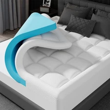 ELEMUSE Queen Size Dual Layer 3 Inch Memory Foam Mattress Topper for Pressure...