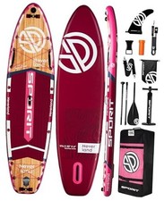 11'6 35" Super Wide Inflatable Stand Up Paddle Board, Ultra Stable SUP rose red