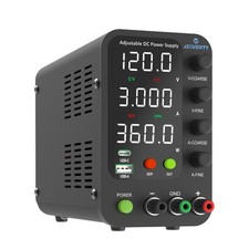 DC Power Supply Variable, 0-120V 0-3A Switching Bench Power Supply with 20W U...