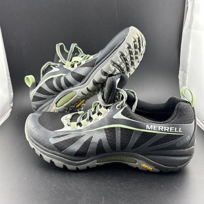 Merrell Shoes Womens 6.0 Black Paradise All Out Rush Hiking Trail Running Vibram