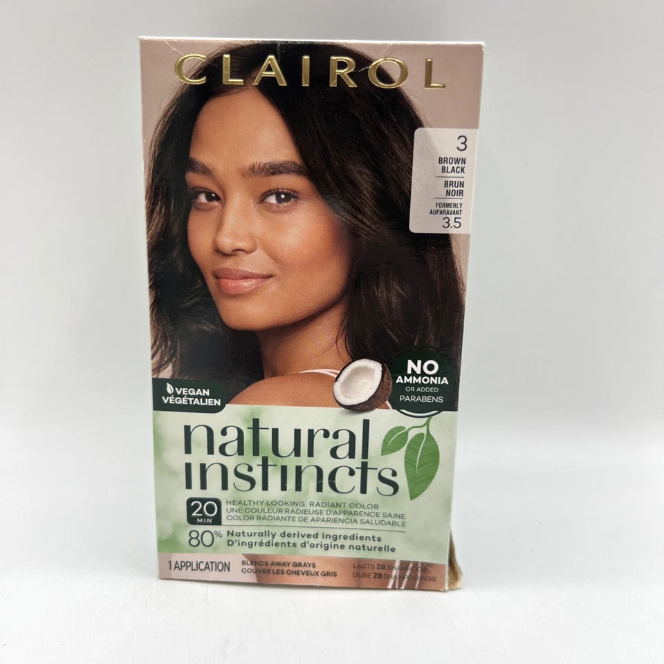 Clairol Natural Instincts 3 Brown Black Former 3.5 4 Pack - Image 2 of 4