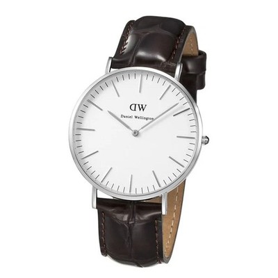 Daniel Wellington Classic York Dark Brown Leather Strap 40mm Mens Watch 0211DW