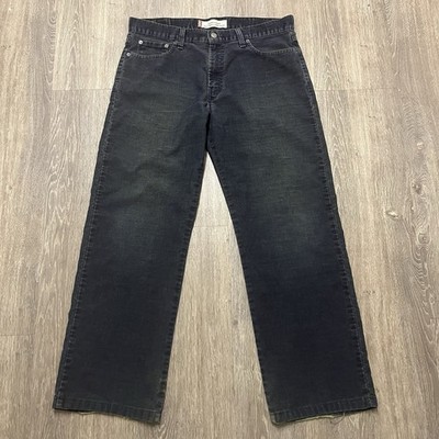 Vintage Levi s Cordhose gerades weites Bein marineblau Herren Passform wie 35 W x 30 L