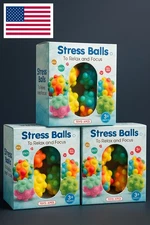 Stay Playful!Stress Relief Balls,Soft Fidget Toy for Adults & Kids,6pc (4pc+2pc)