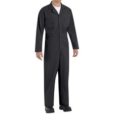 Red Kap Men's Tall Size Twill Action Back Coverall, Black, 40 Long