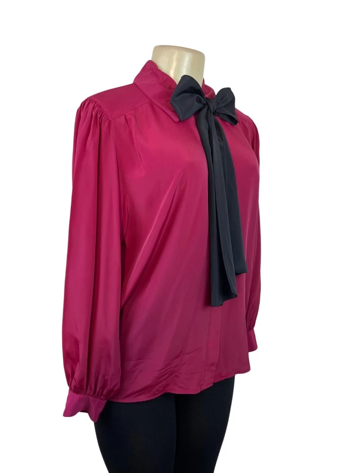 复古灵感长袖衬衫,带黑色领结,Josephine 出品,尺寸 6 — 第 2/4 张图片