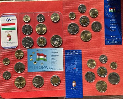 Ungarn Kursmünzensatz 1 2 5 10 20 50 100 200 Forint 2006 2007 2008 Vögel vor Euro
