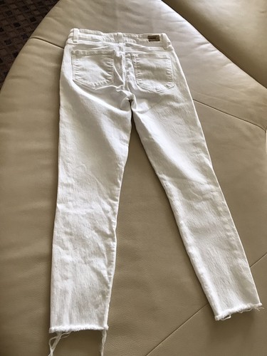 Paige Verdugo Crop Skinny White Jeans 