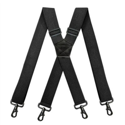 Heavy Duty Elastic Suspenders for Men Trouser Pants Braces Strap