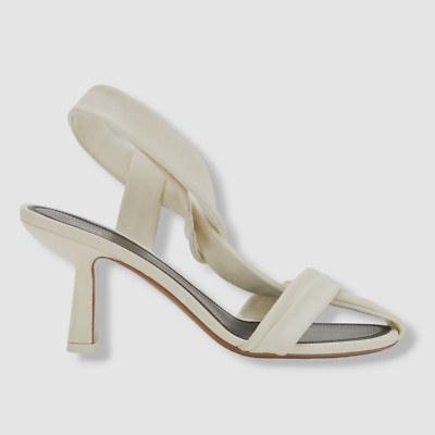 $595 Neous Italy Women White Proxima Heeled Mule Sandals Shoes Sz EU 35.5 US 5.5
