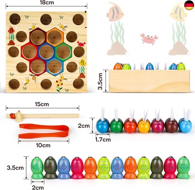 Montessori Spielzeug 5-in-1 Ab 2 Jahre - Angelspiel & Kinderküche