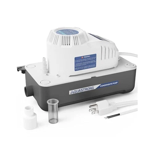 HVAC Drain Pump, 70 GPH, Automatic, 115V, 3.3' Cord, Prevents Overflow Damage