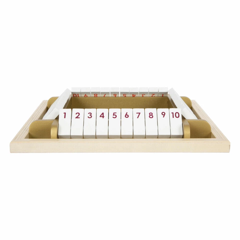 Legler Würfelspiel Shut the Box Gold Edition, Gesellschaftsspiel, ab 6 Jahre - Bild 3 von 4