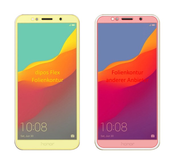 2X Schutzfolie FüR Honor 7A Inkl. Rundung Flex Folie Dipos Display Schutz-image