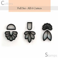 Floral Polymer Clay Cutter set of 6 | Clay Stamp Cutter | Unique clay cutter |