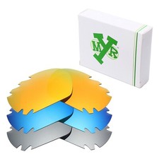 hdhut POLARIZED Replacement Lenses for-Oakley Jawbone Vented Red / Blue / Silver