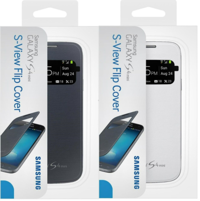 Samsung Galaxy S4 Mini Case S View Flip Cover Folio -White / Black-Brand  New OEM | eBay