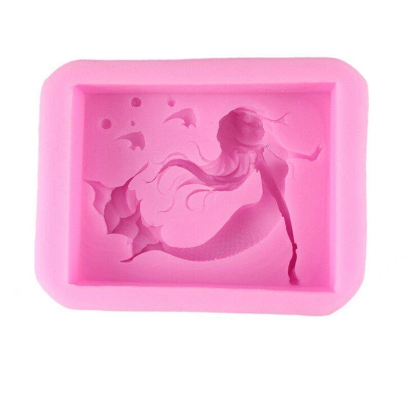 Mermaid Fish Silicone Soap Molds-DIY Soap Making Chocolate Bake Mold Craft Tools - Image 2 of 4