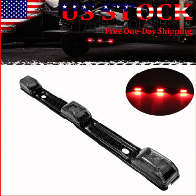 15''Smoked Red LED ID Marker Light Bar Truck Trailer Clearance 12V Tail Lights